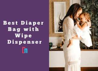 diaper bag with wipe dispenser